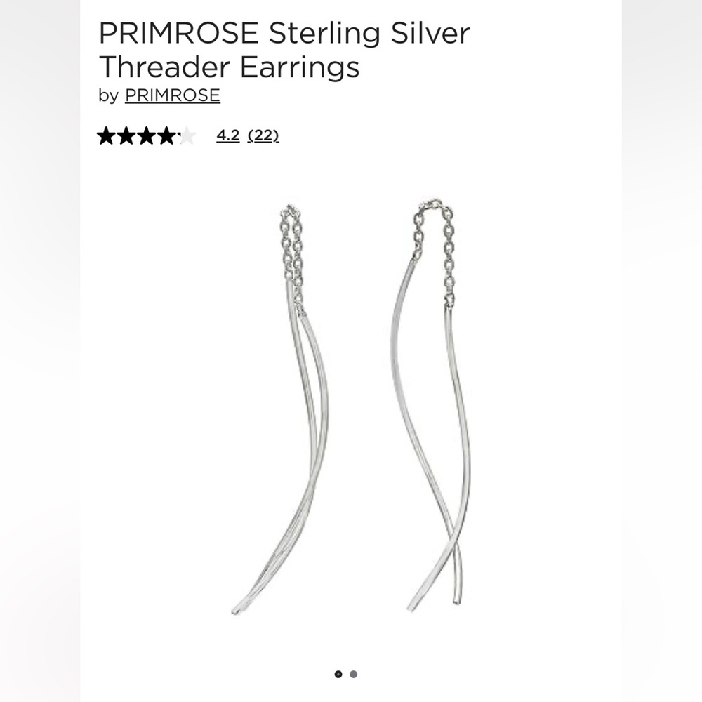 Primrose Threader Earrings Sterling Silver